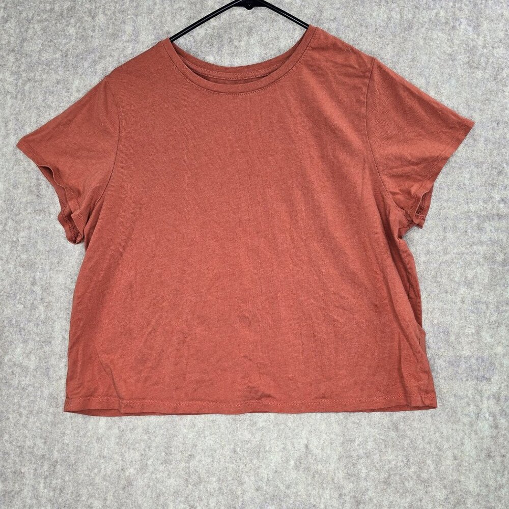 Old Navy Womens Terracotta T-Shirt XXL Cotton/Modal Blend Short Sleeve Crewneck